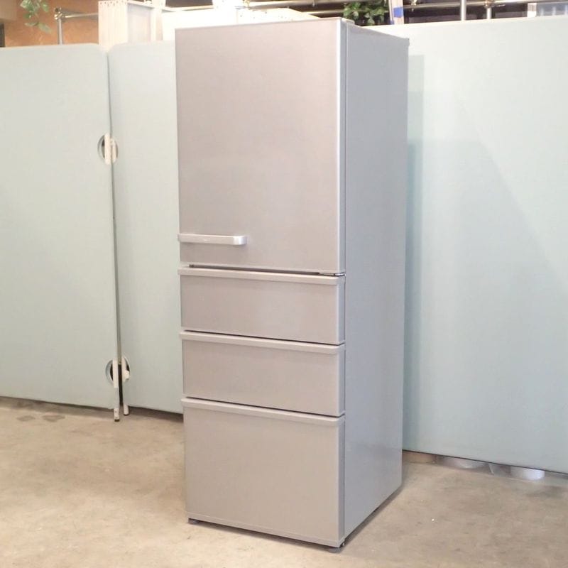アクア 冷凍冷蔵庫 AQR-36G2 シルバー W600mm 4ドア 355L 2段フリーザー 中古 KK19595 配送サイズ350 家財おまかせ便