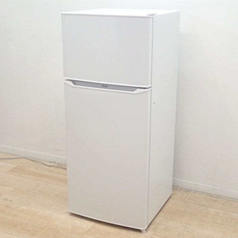 ハイアール JR-N130B 冷凍冷蔵庫 ホワイト 幅474mm 2ドア 130L 耐熱トップテーブル 中古 KK19601 配送サイズ240 家財おまかせ便