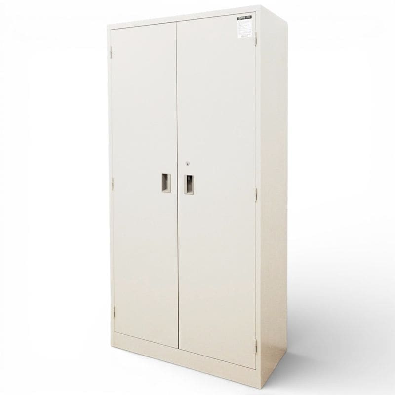 【中古/SALE】コクヨ SH-370F1NE 両開き書庫 ニューグレー W880 D400 H1850 スチールキャビネット 4段棚 鍵無し 中古オフィス家具 KK19655