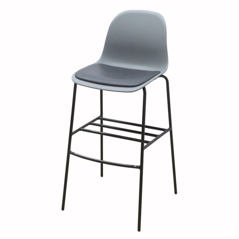 イトーキ ニーノ ハイスツール グレーxブラック カウンターチェア EG19675 中古 配送サイズ220