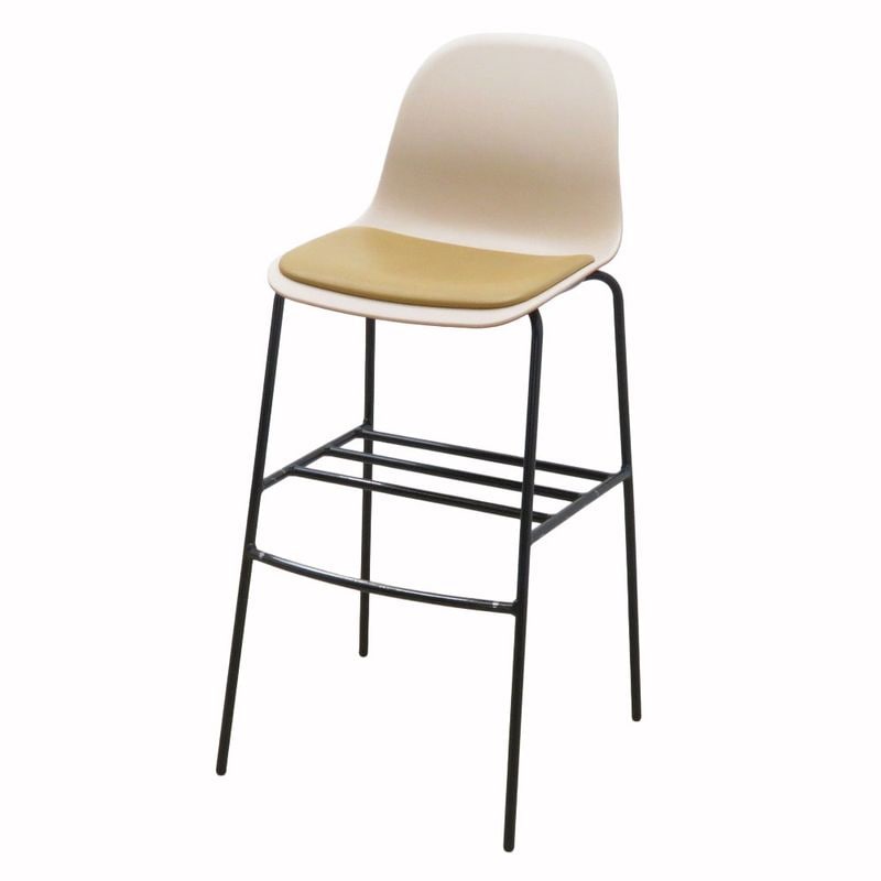 イトーキ ニーノ ハイスツール KLU-203DR-T1D4 ベージュxオレンジ カウンターチェア EG19677 中古 配送サイズ220