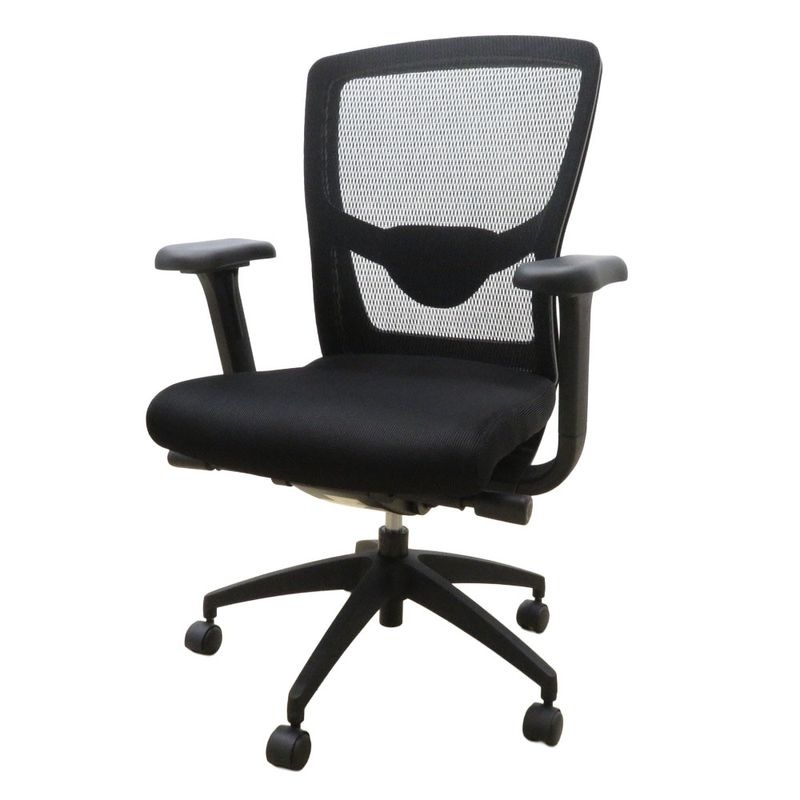 ジョインテックス FN-8M 肘付きオフィスチェア ブラック ハイバック メッシュ張り ランバーサポート 中古 KK19785 配送サイズ240