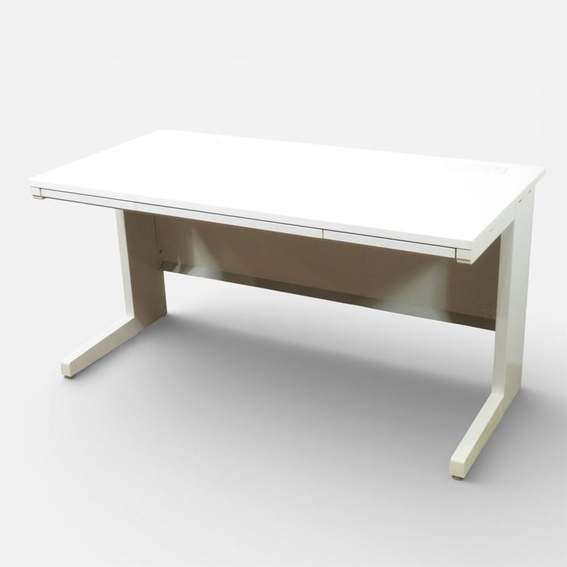 イナバ 平デスク 255751 DU-FPセット ホワイト W1400 事務机 オフィスデスク 中古 AG19652-1 配送サイズ300