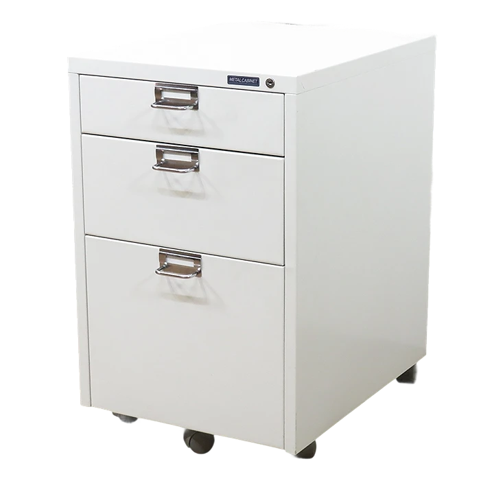 アイリスオーヤマ 3段ワゴン MCB-33K ホワイト デスクワゴン サイドキャビネット 中古 AG19478 配送サイズ180