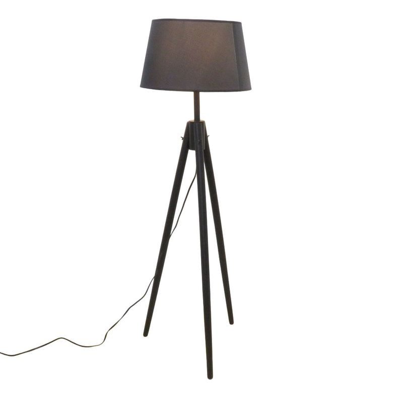 スタンドライト ブラック  W450 D450 H1440 照明 電灯 明かり 点灯スイッチ付き 家電 インテリア 中古 KK19750 配送サイズ250  家財おまかせ便