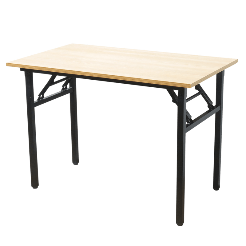作業用テーブル ナチュラル W1000 D600 H710 折り畳みテーブル 作業机 中古 AG19692 配送サイズ200