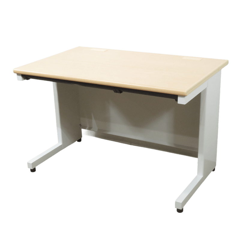 プラス 平デスク SH2-T117H ナチュラル W1100 事務机 オフィスデスク パソコンデスク  引き出し付 AG19688 中古 配送サイズ300