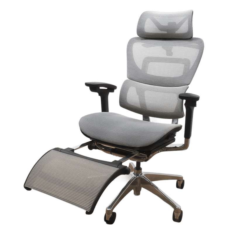 COFO Chair Premium FCC-XW オフィスチェア ホワイト 可動肘付き ヘッドレス ハイバック メッシュ フットレスト 中古 AG19825 配送サイズ300