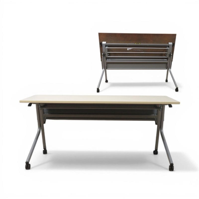 【中古】オカムラ  スタックテーブル ネスティア 81841D ナチュラル W1500 D600 H700 サイドスタック 会議テーブル 中古オフィス家具 YH19793