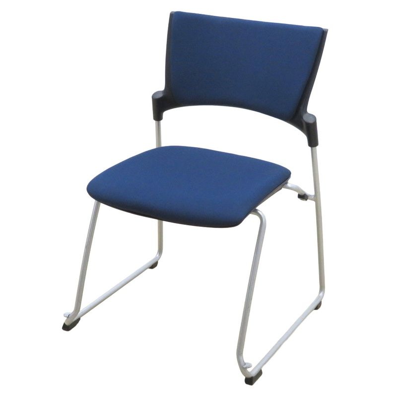 イトーキ マノス  KLD-340GB-ZTB2 ミーティングチェア ネイビー スタッキング 肘無し 布張り 中古 EG19812 配送サイズ200