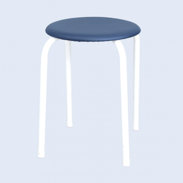 藤沢工業  AC-223 丸椅子 ネイビー スツール パイプ椅子 中古 YH19803 配送サイズ140