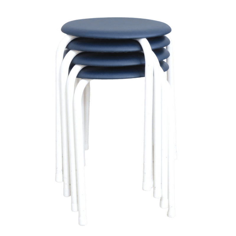 【セット販売】藤沢工業  AC-223 丸椅子 ネイビー スツール パイプ椅子 中古 YH19803 配送サイズ160