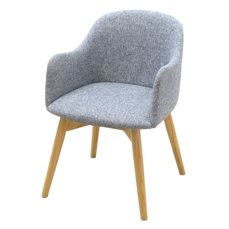 ダイニングチェア グレー 肘付き アームチェア ラウンジチェア ロビーチェア 中古 KK19416 配送サイズ220