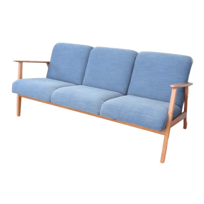 イケア エーケネーセット 3人用ソファ グレー 北欧家具 3人掛けソファ 中古 YH19890 配送サイズ350