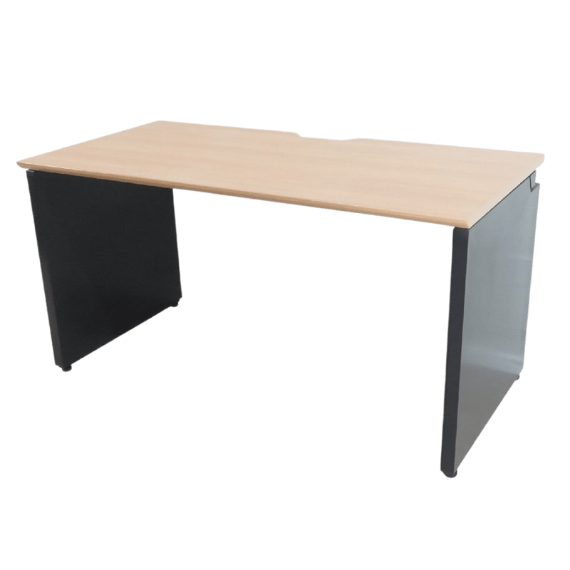 オカムラ プロユニット 平デスク DN103P MK38 ナチュラル/ブラック 事務机 平机 パソコンデスク YH19761 中古 配送サイズ300