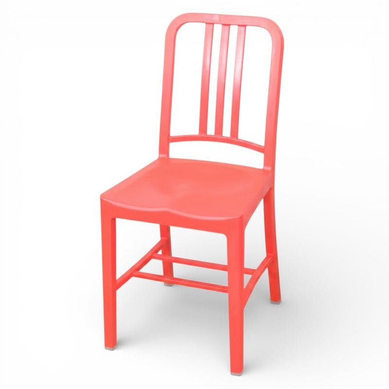 emeco 111 Navy Chair ミーティングチェア レッド 肘無し ダイニングチェア コカ・コーラ×エメコ コラボ 中古 YH19870 配送サイズ200