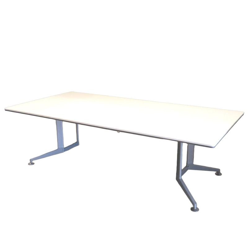 コクヨ 大型ミーティングテーブル W2400 D1200 H720 WTT-302PAW ホワイト 大会議テーブル KK19729 中古 配送サイズ450