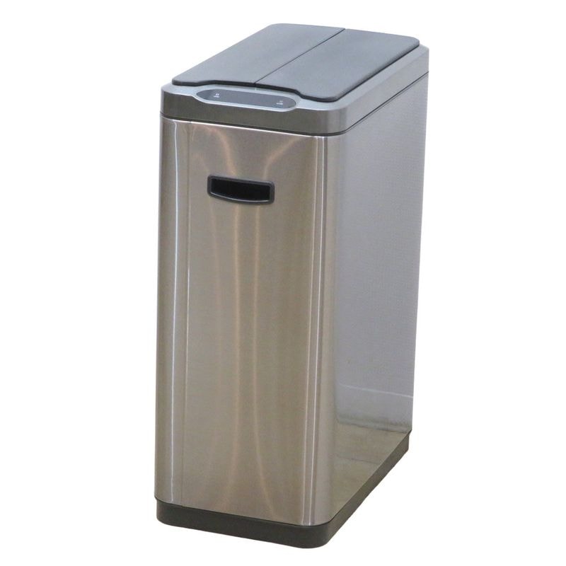 EKO JAPAN EK9277P-45L-BS 電動開閉式ゴミ箱 シルバー ダストボックス オート開閉 自動開閉 中古 KK19747 配送サイズ160