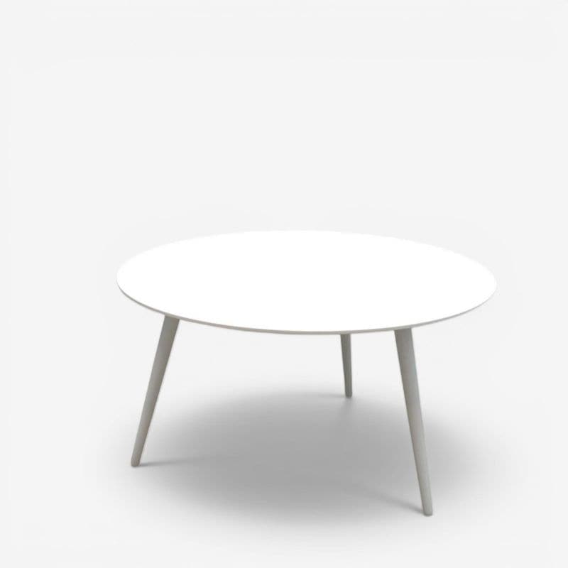 【中古】円形テーブル(ローテーブル) W900 D900 H480ホワイト カフェテーブル ラウンドテーブル コーヒーテーブル 中古オフィス家具 KK19755