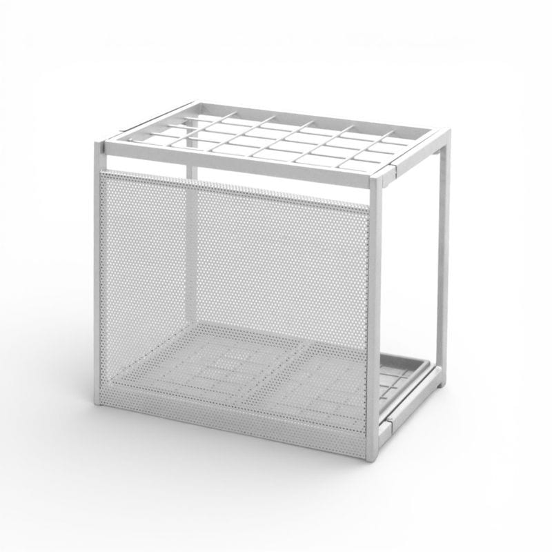 30本 傘立て グレー アンブレラスタンド 滴受け 折り畳み収納 玄関家具 中古 EG19753 配送サイズ120