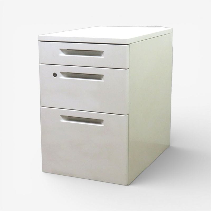 コクヨ 3段デスクインワゴン ホワイト SDM-IS46C3SAWN ISシリーズ  サイドキャビネット 中古 AG YH19533 配送サイズ200