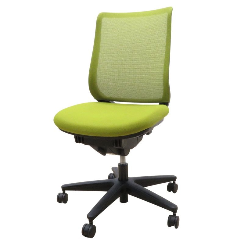 コクヨ オフィスチェア ミトラ CRSG2900E6N ライトグリーン 肘無し メッシュ リクライニング 中古 KK EG19922 配送サイズ250