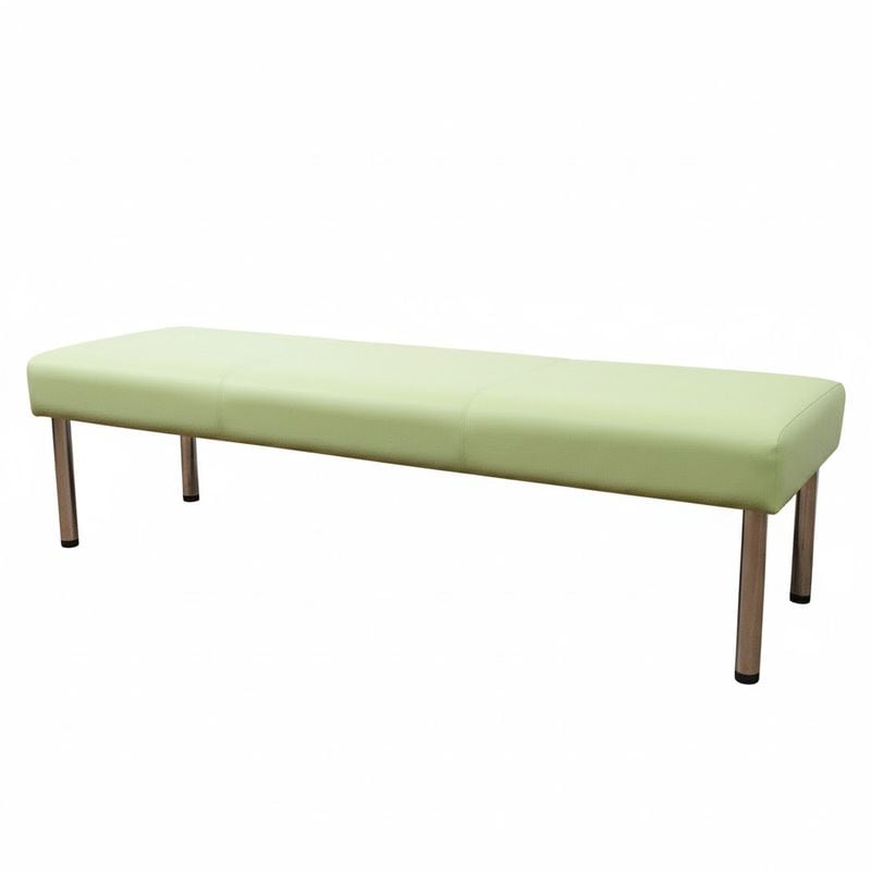 オカムラ ベンチチェア LB55BC PB22 ロビーチェア ライトグリーン  W1500mm ロビーソファ 中古 AG19921 配送サイズ300