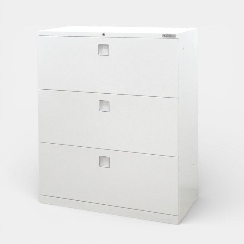 オカムラ 3段ラテラル書庫 レクトライン W900 D450 H1100 4BG3ZC ZA75 キャビネット ホワイト 下置き用 書庫 書類棚 中古 KK19292 配送サイズ300