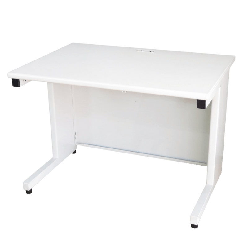 プラス 平デスク 引き出し無 フラットライン SP-T107 WH  ホワイト W1000mm 事務机  オフィスデスク 中古 YH19255-2 配送サイズ250