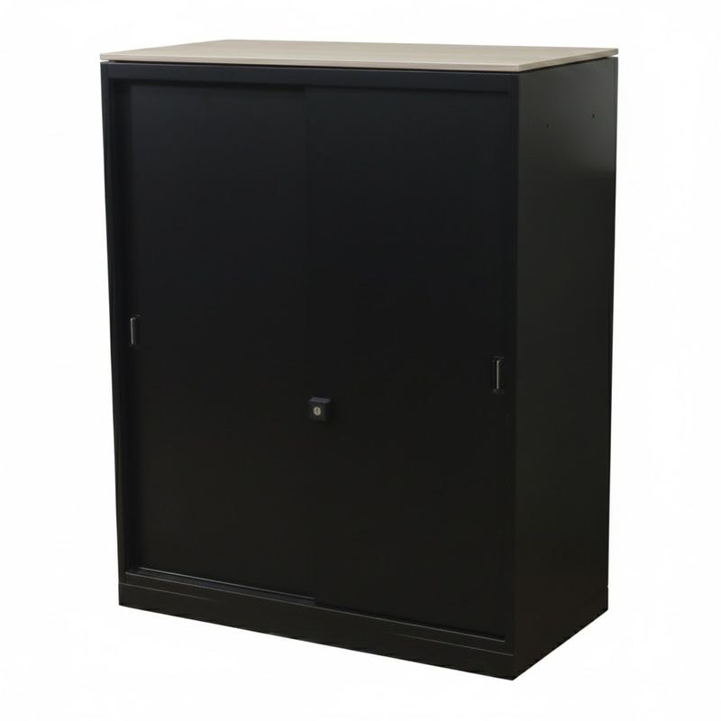 Ceha チェハ ハイキャビネット スライド書庫 蛇腹式 ホワイト 両開き