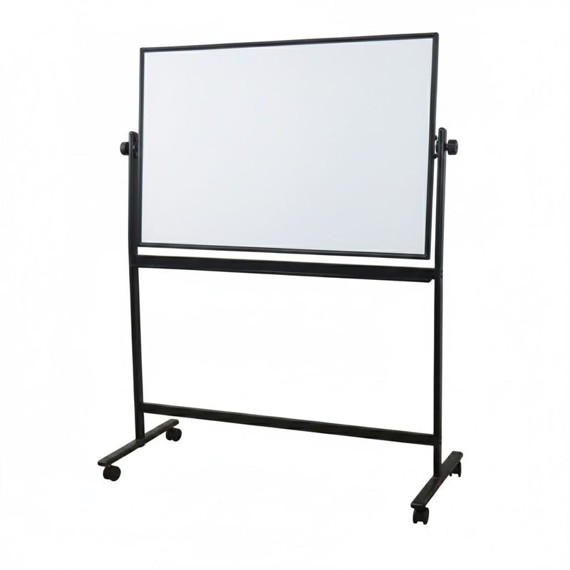 両面自立式ホワイトボード ブラックフレーム W1360（ボード1200×900）キャスター ペントレー AG19844 中古 配送サイズ400