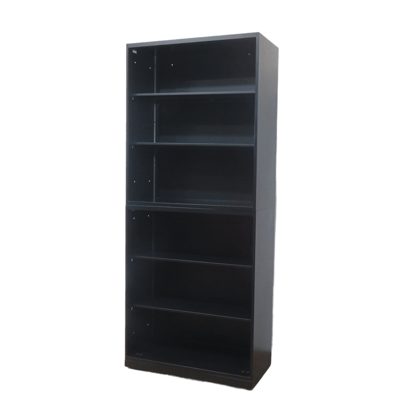 オカムラ 上下書庫セット (オープン/オープン) レクトライン ブラック 業務用スチールキャビネット オフィス家具  中古 AG19836 配送サイズ300×2