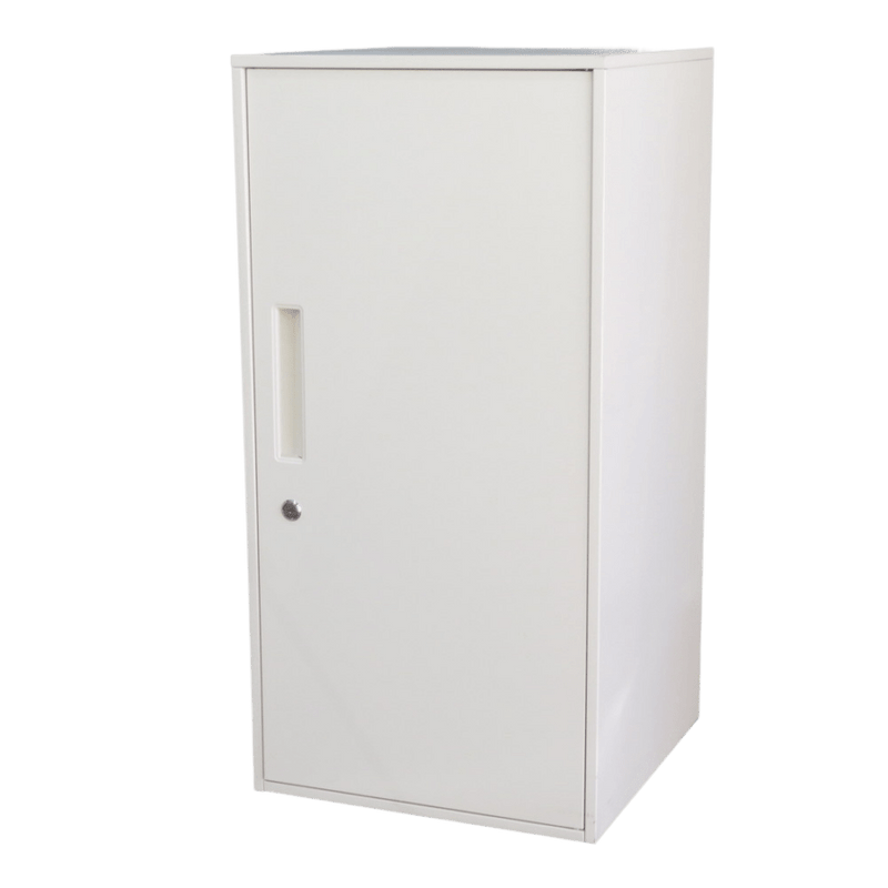 片開き書庫 ハイタイプ単体ロッカー ホワイト 2段 収納ラック 個人ロッカー 中古 YH20000 配送サイズ180