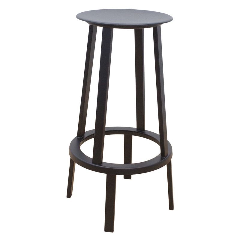 HAY ヘイ リボルバー ハイスツール 回転椅子 直径340ｍｍ H755 ブラック カウンターチェア デザイナーズ KK20056 中古