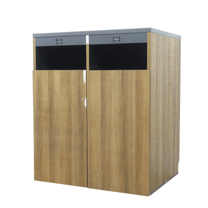 トラッシュユニット ウッド ダストボックス 70L×2 ごみ箱 分別BOX ゴミ箱収納用カウンター 中古 AG19823 配送サイズ250