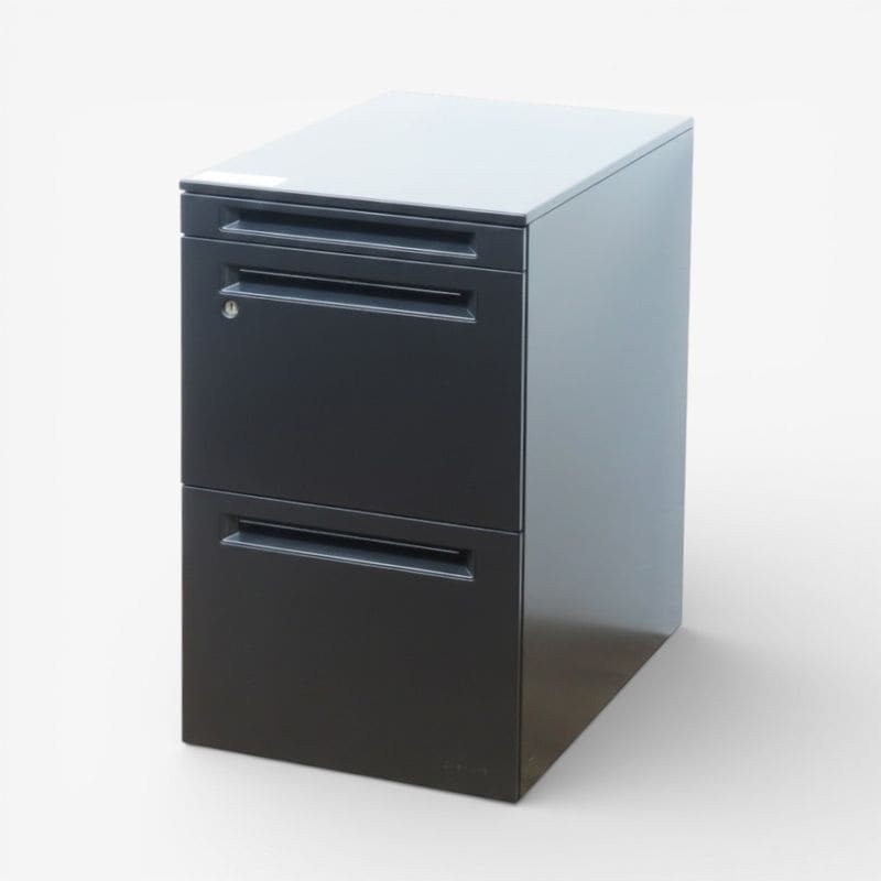 オカムラ 3段デスクインワゴン プロユニット DNC1CX Z25 ブラック サイドワゴン  サイドキャビネット 中古 AG19960 配送サイズ180