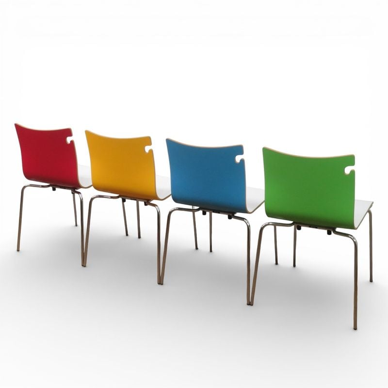 イケア IKEA KAUSTBY ダイニングチェア 木製 ブラック 肘無 椅子 イス