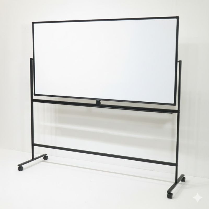 プラス 両面自立式ホワイトボード SI-TA2D-BK  ブラック W1800 白板 移動式 中古 AG19988 配送サイズ450