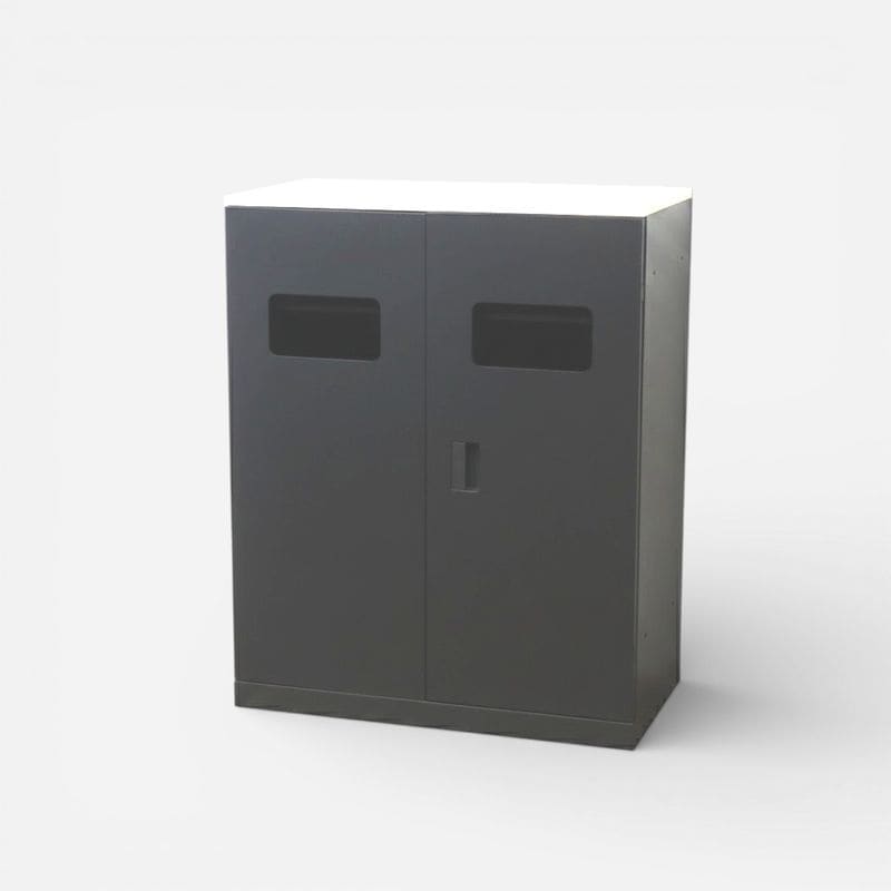 イトーキ トラッシュユニット eSキャビネット H1-M1090DD-T1 ブラック ダストボックス ゴミ箱 中古 AG19903 配送サイズ300