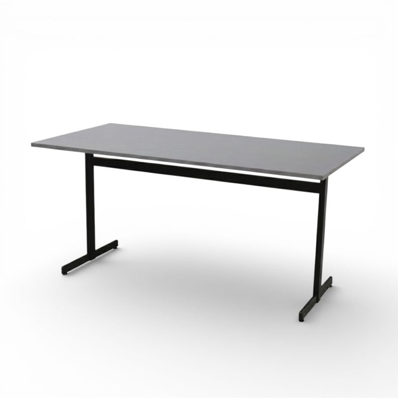 【展示品】弘益 ミーティングテーブル グレー W1500 D750 H720mm 会議テーブル  作業台 中古 AG20075 配送サイズ350