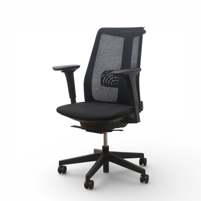 訳有 イトーキ サリダ YL8-BL-AEL オフィスチェア ブラック ハイバック 肘付き リクライニング メッシュ 中古 AG19689-1 配送サイズ300