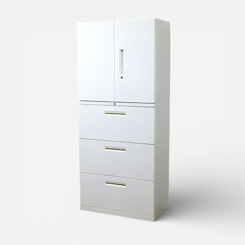 新古品 未使用品 オープン書庫 棚板4枚付き ホワイト キャビネット