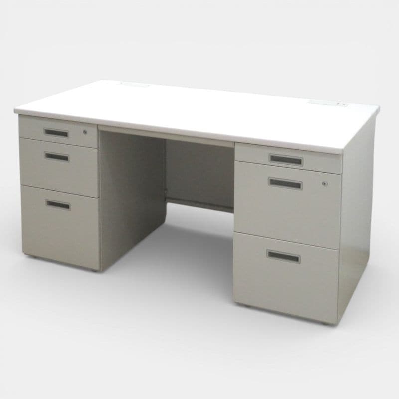 IDC大塚家具 役員デスク ウッド W1510 D810 H760 両袖机 天然木