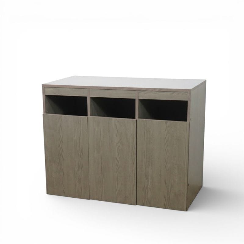 【展示品】弘益 3連トラッシュユニット WS-GC3 ナチュラル ダストステーション ダストボックス ゴミ箱 中古 AG20083 配送サイズ300