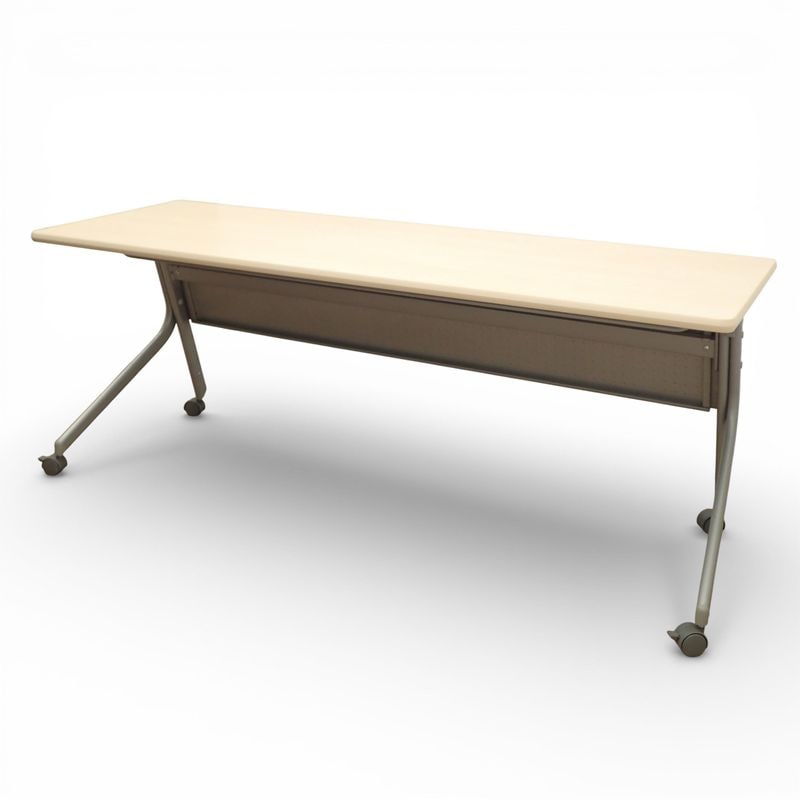 内田洋行 Paragrap スタックテーブル ナチュラル 網棚 幕板 W1800 D600 中古 EG19709 配送サイズ300