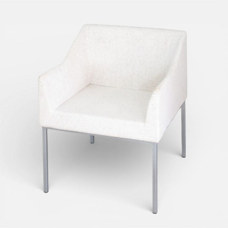 シングルアームチェア W600 D550 H720 ラウンジチェア　ロビーチェア アイボリー 1人用ソファ 中古 YH19616 配送サイズ200