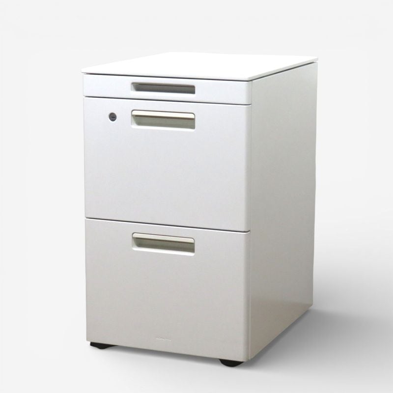 コクヨ 3段デスクワゴン GTシリーズ SDM-GT46T3SAW ホワイト W395 D600 H645 インサイドワゴン 中古 KK20186 配送サイズ180