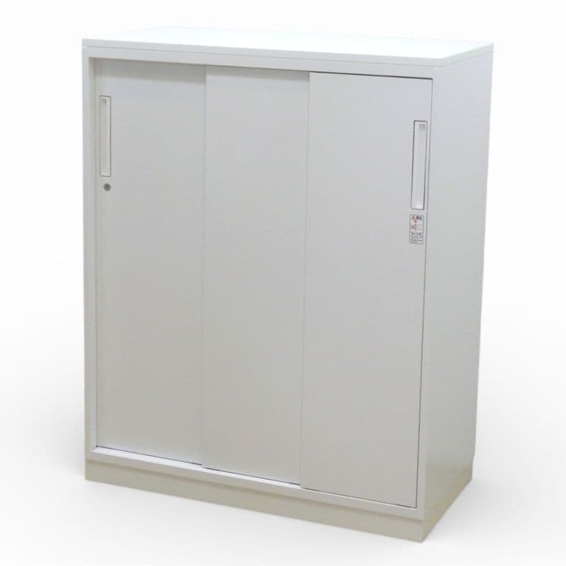 Ceha チェハ ハイキャビネット スライド書庫 蛇腹式 ホワイト 両開き