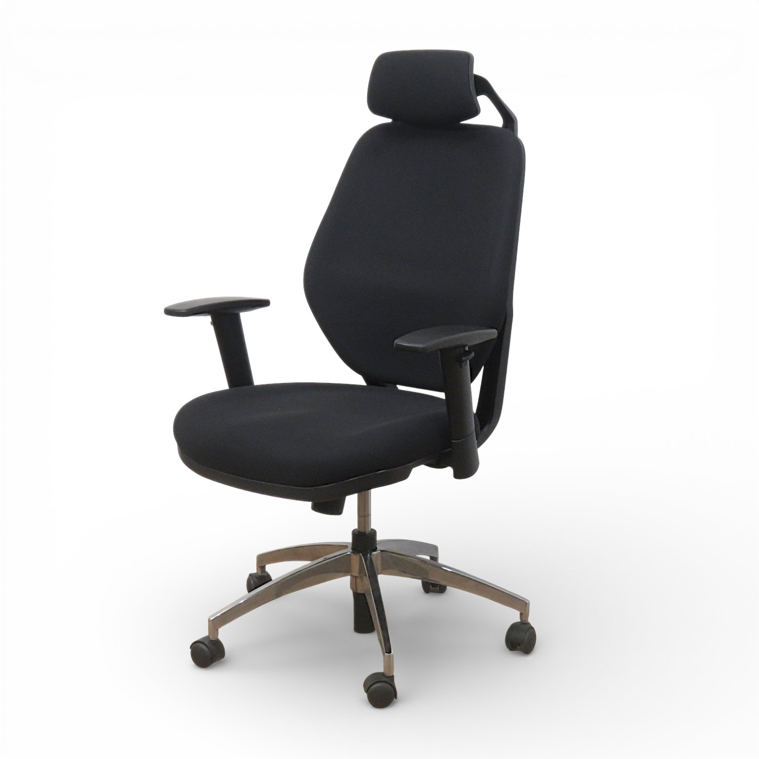 中古】INOUE オフィスチェア LUX-39 ブラック 肘付き ヘッドレスト 