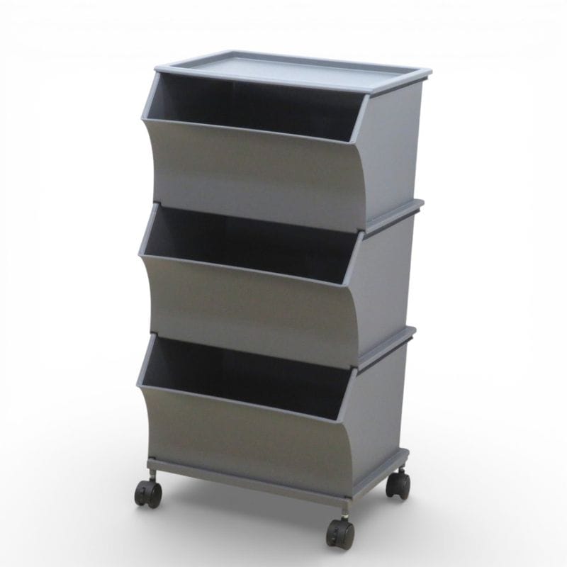 コクヨ リサイクルボックス イレ‐S203F4N3 3段 グレー W475 D410 H940 キャスター付き 収納 グッドデザイン賞 KK20228 中古 配送サイズ200